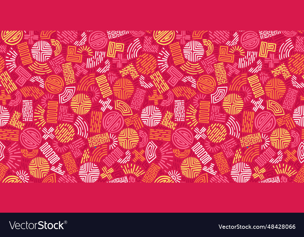 Hand drawn abstract seamless pattern ethnic Vector Image