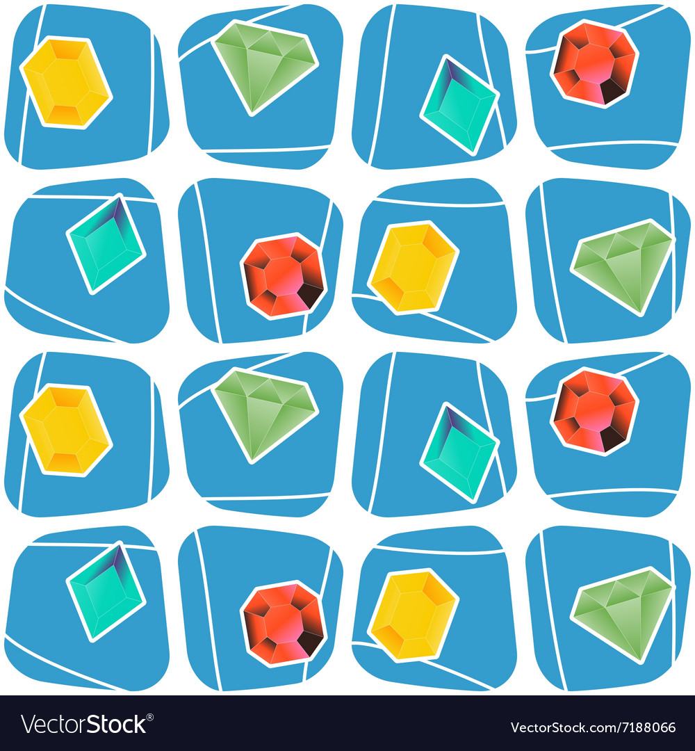 Seamless pattern with diamond icons