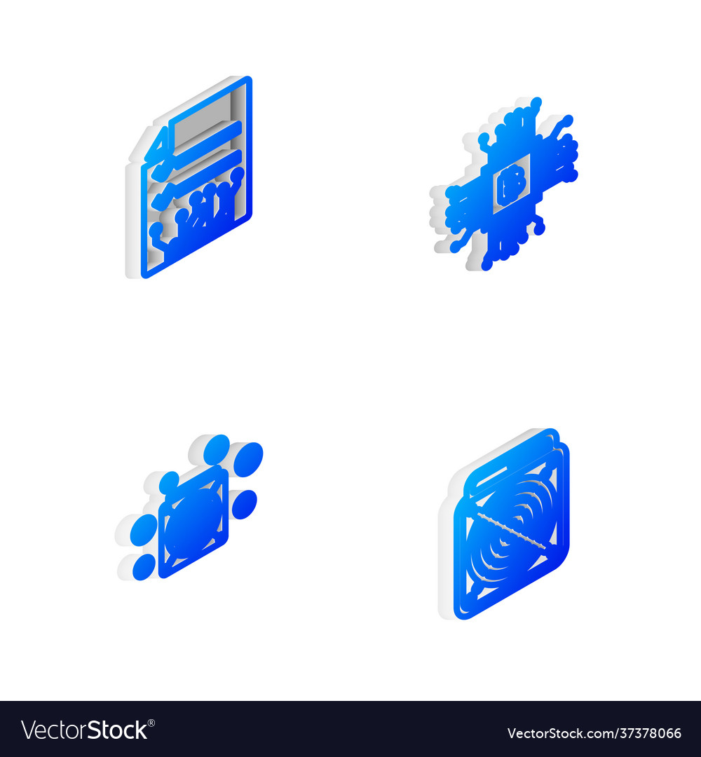 Set isometric line cpu mining farm smart contract Vector Image Set isometric line cpu mining farm smart contract