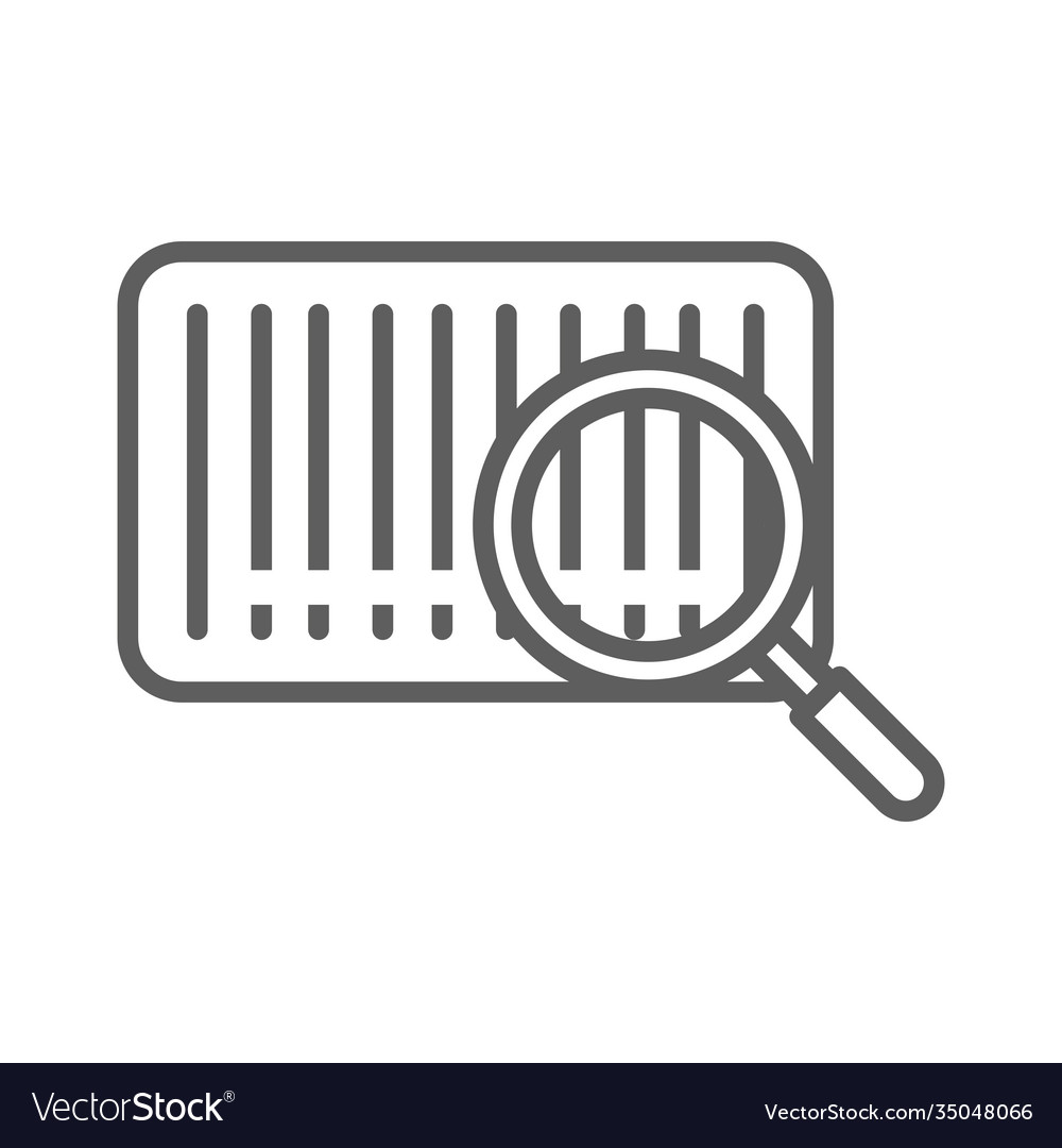 Shopping commerce bar code searching in thin line