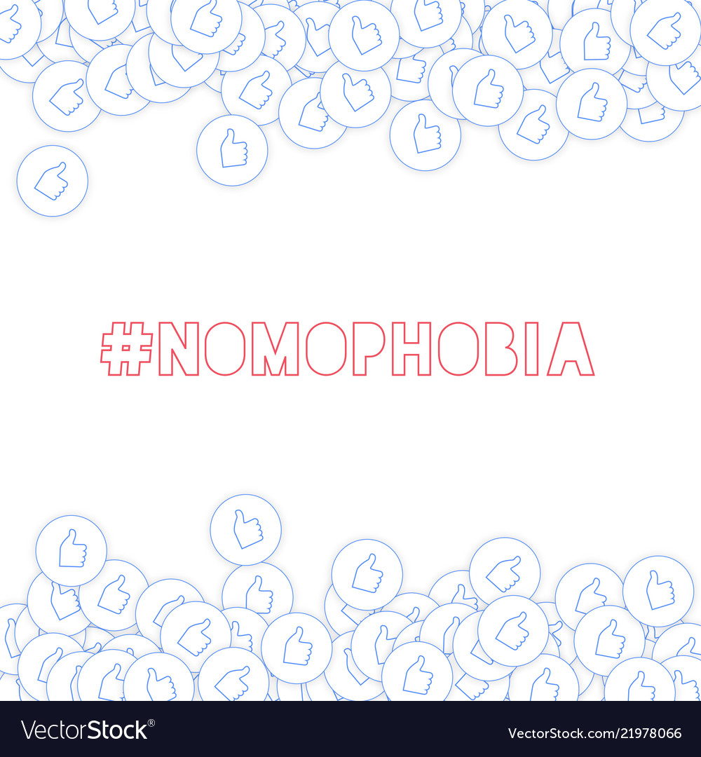 Social Media Icons nomophobia concept