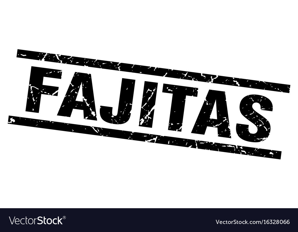 Square grunge black fajitas stamp Royalty Free Vector Image