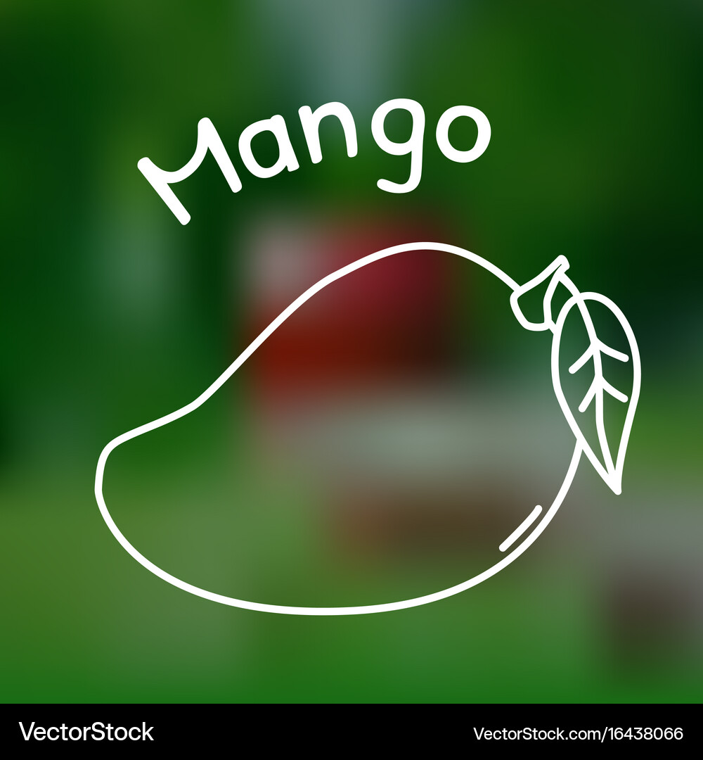 Thin line mango icon Royalty Free Vector Image