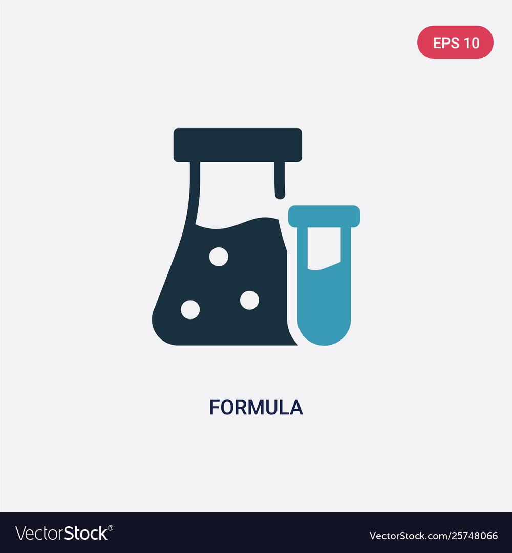 Two color formula icon from science concept