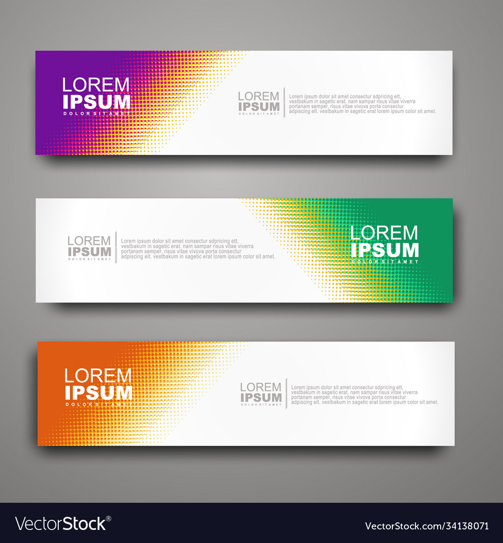 Abstract web banner design template with halftone