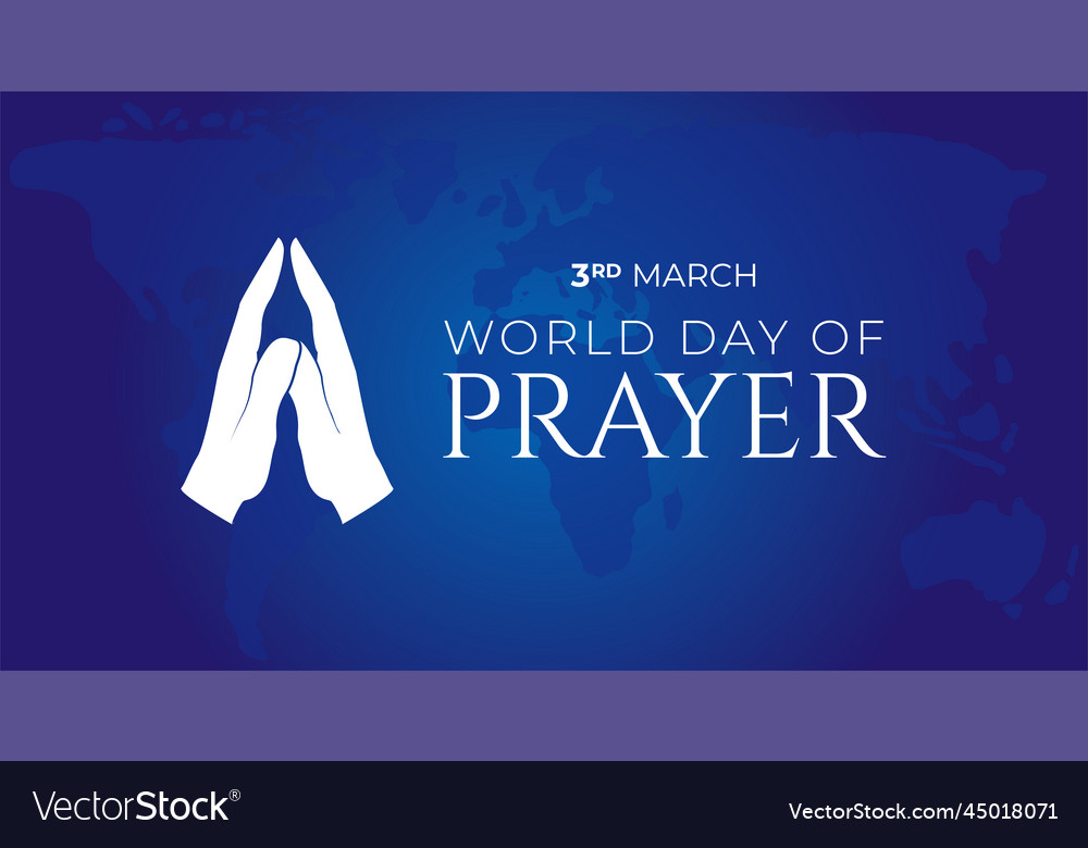 Blue world day of prayer background Vector Image Blue world day of prayer background