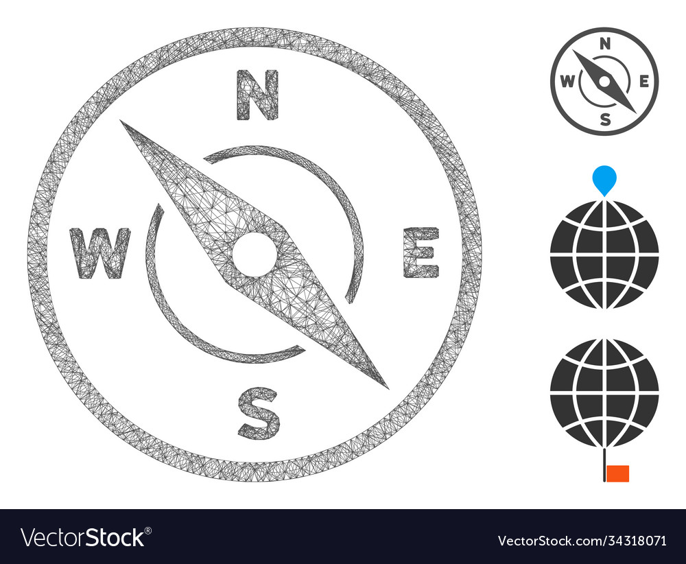 Compass polygonal web mesh