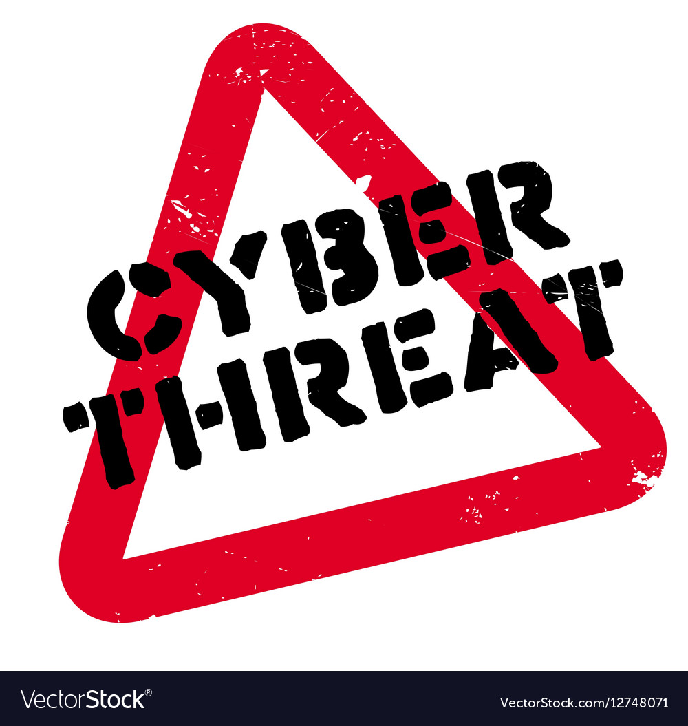 Cyber Threat rubber stamp Royalty Free Vector Image