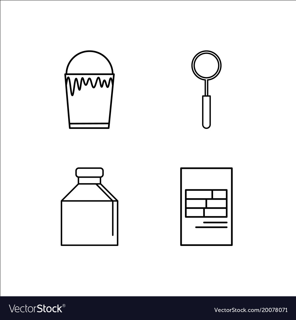 Design and studio simple linear icon setsimple