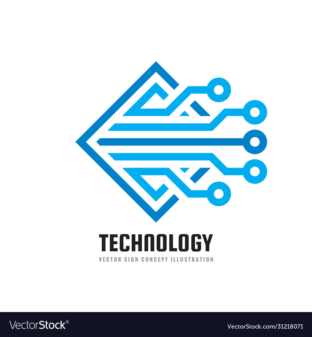 Digital technology - business logo template Vector Image