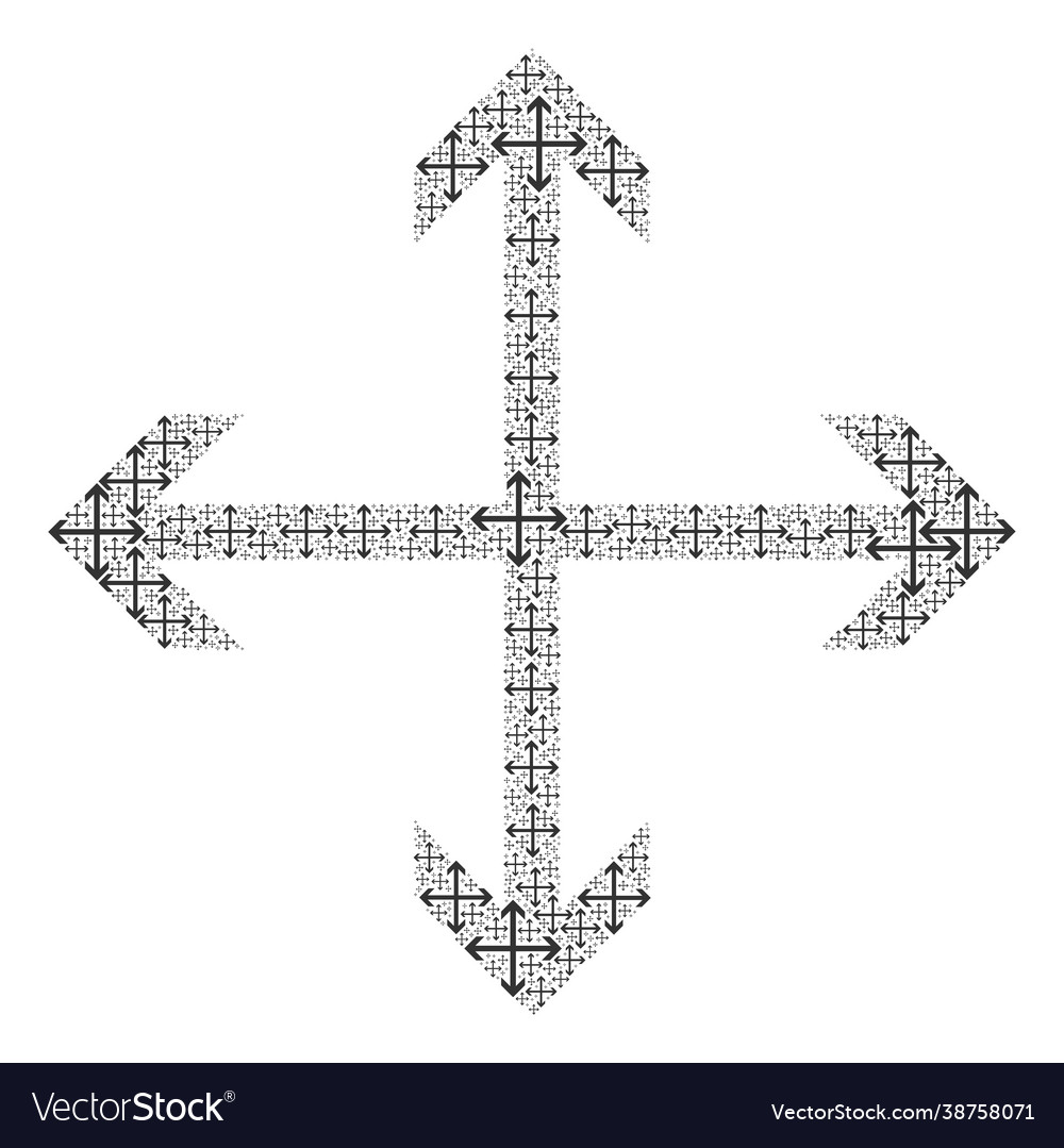 Expand arrows fractal composition itself icons vector image Expand arrows fractal composition itself icons