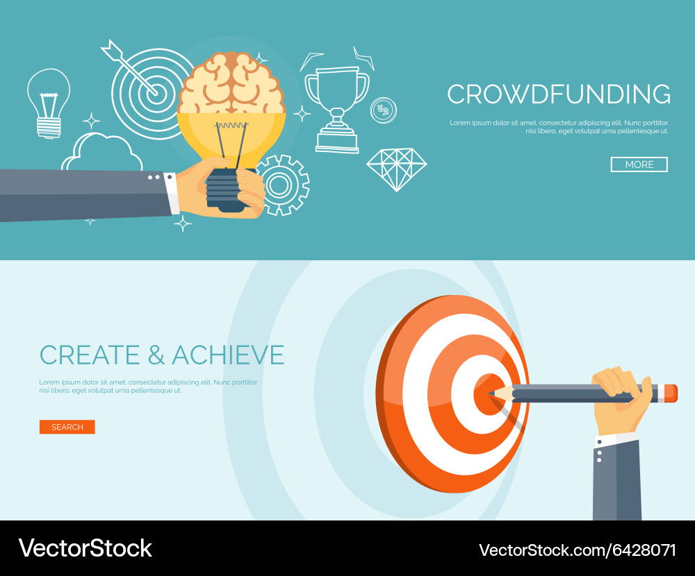 Flat backgrounds set new Royalty Free Vector Image