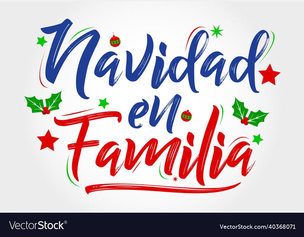 navidad-en-familia-christmas-in-family-in-spanish-vector-image