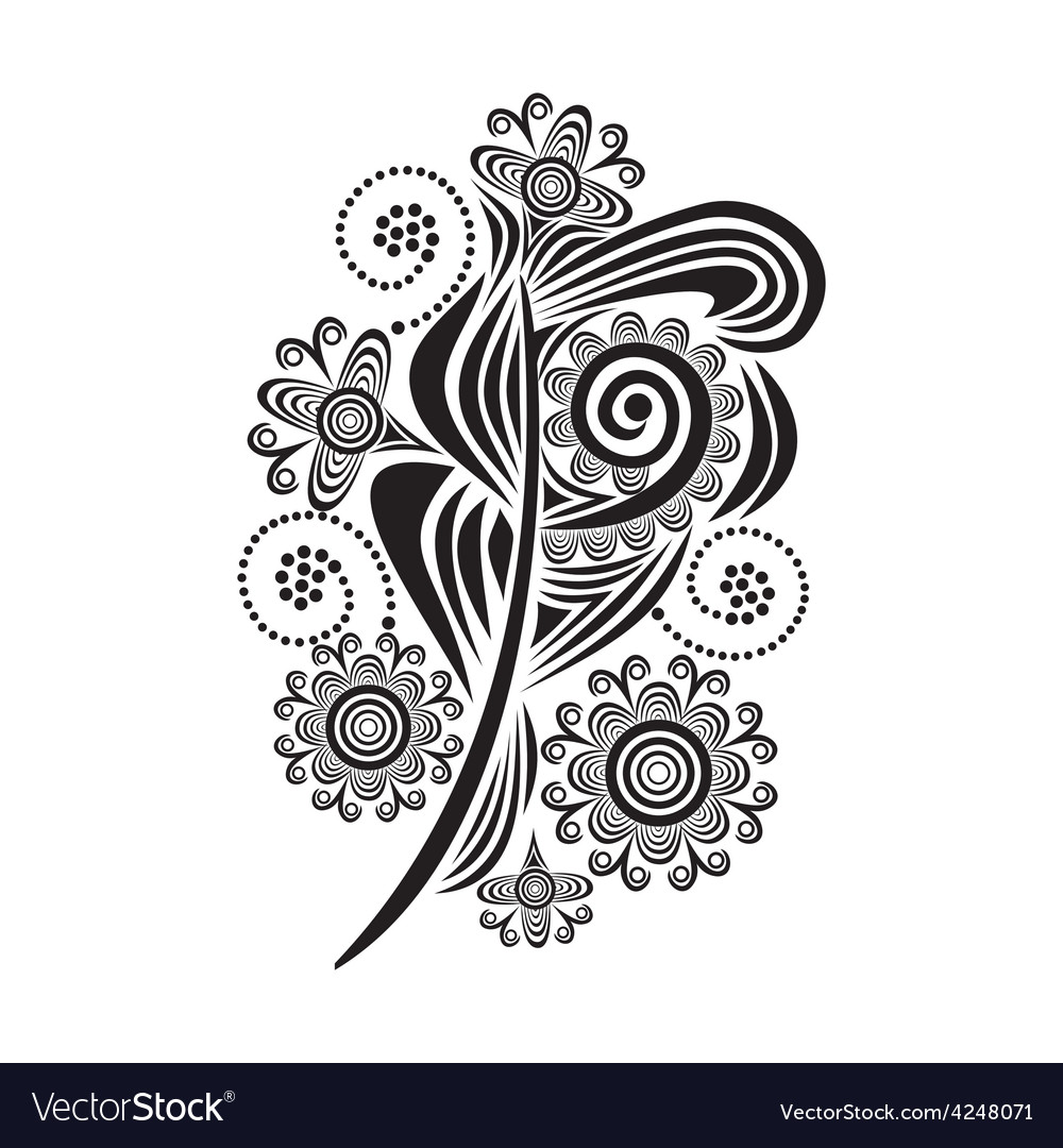 Pattern black branch design element