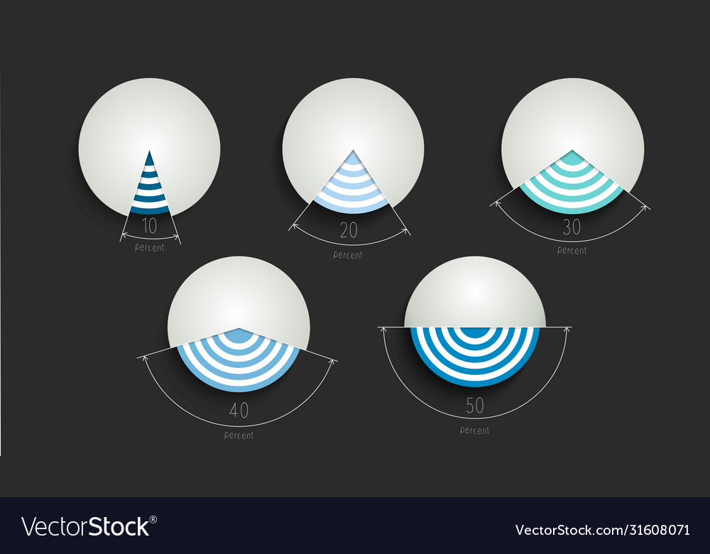 Round graphs charts Vector Image Round graphs charts