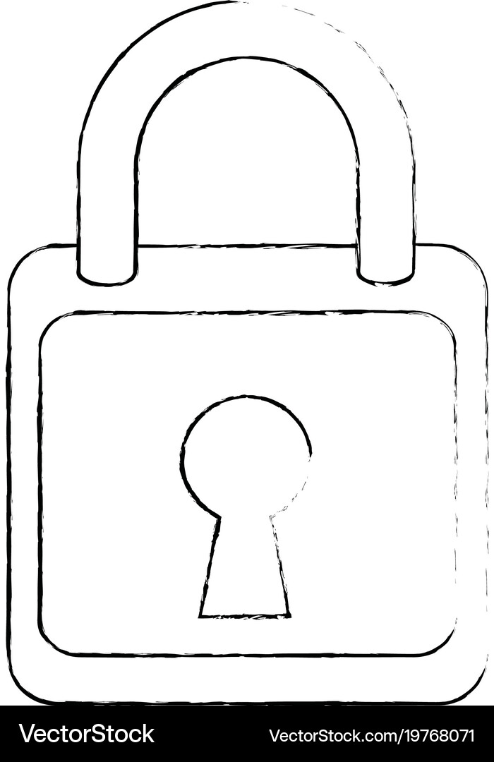 Safe secure padlock icon Royalty Free Vector Image