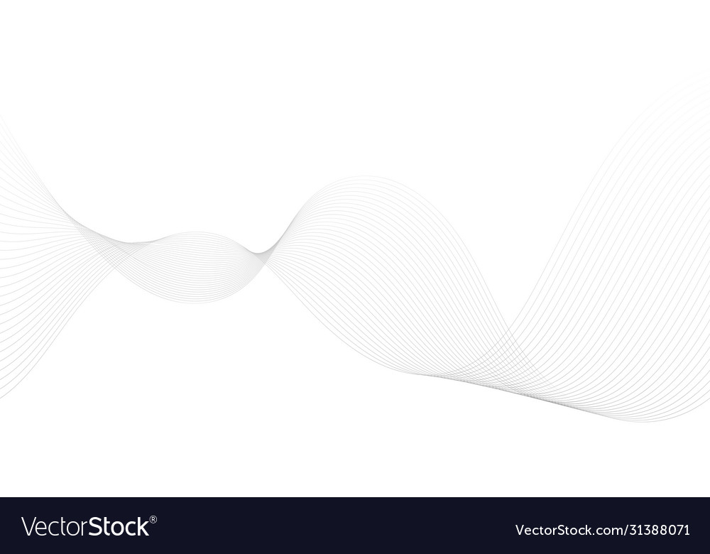 Sound wave gray line on white background using