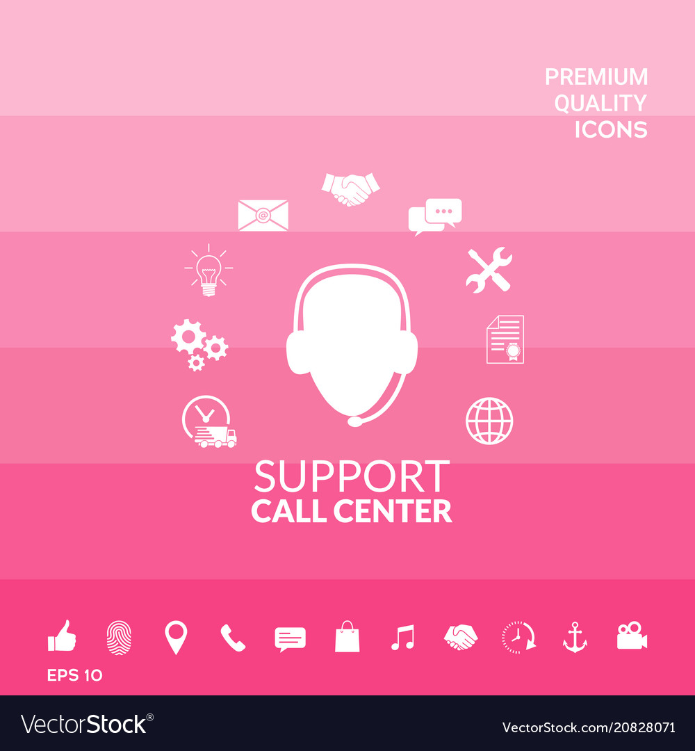 Technical support operator flat icon Vector Image Technical support operator flat icon