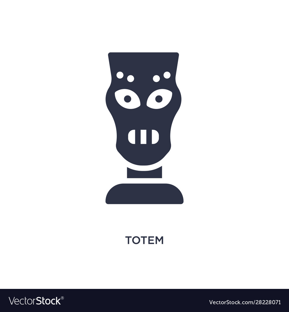 Totem icon on white background simple element