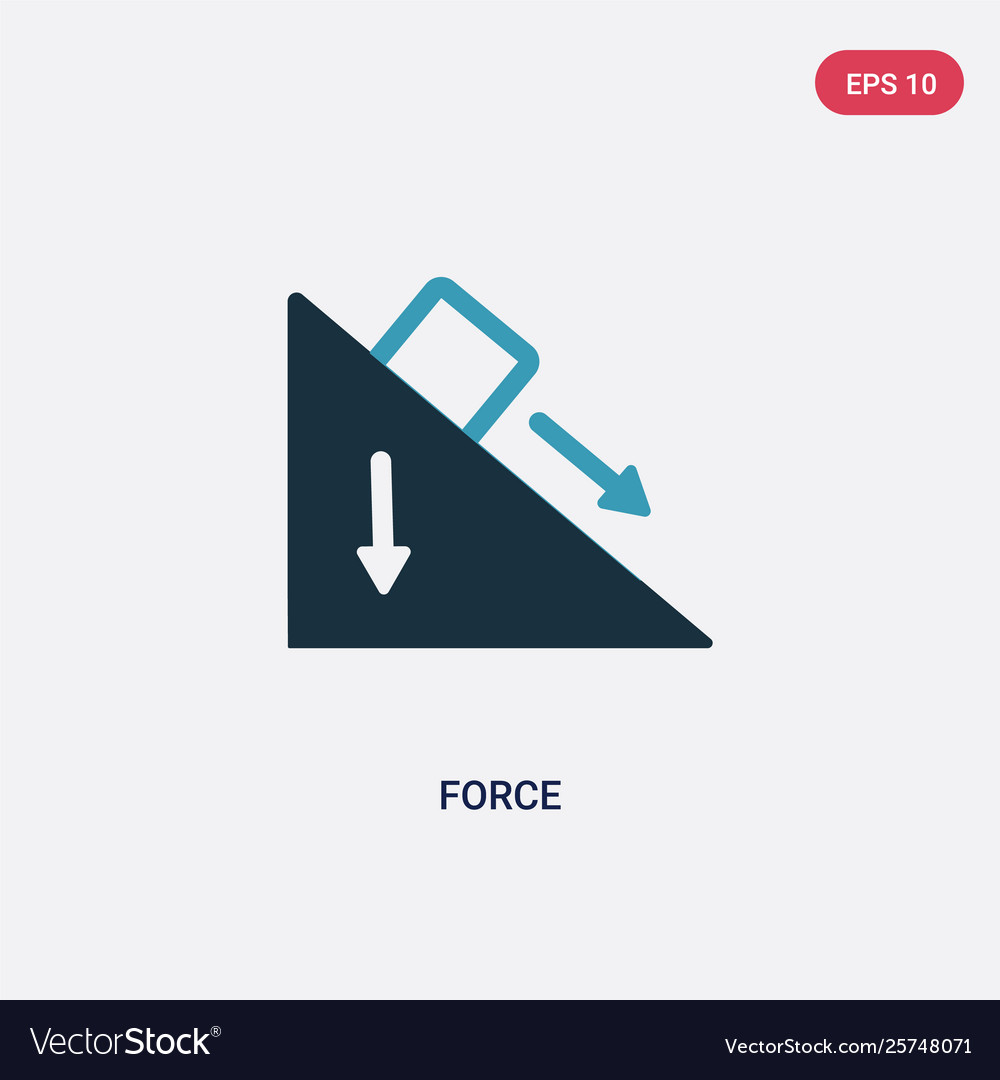 Two color force icon from science concept