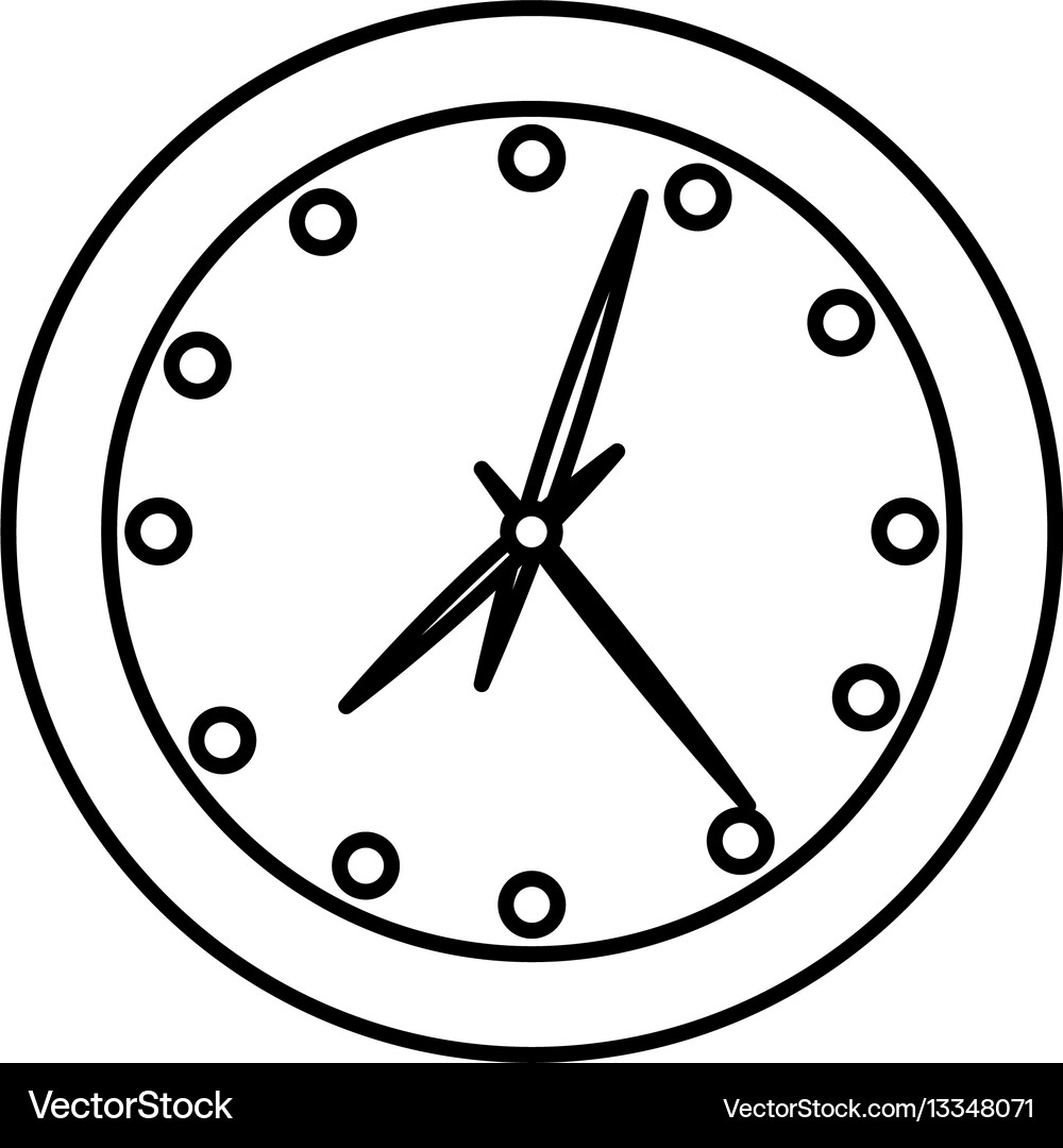 Wall clock isolated Royalty Free Vector Image - VectorStock