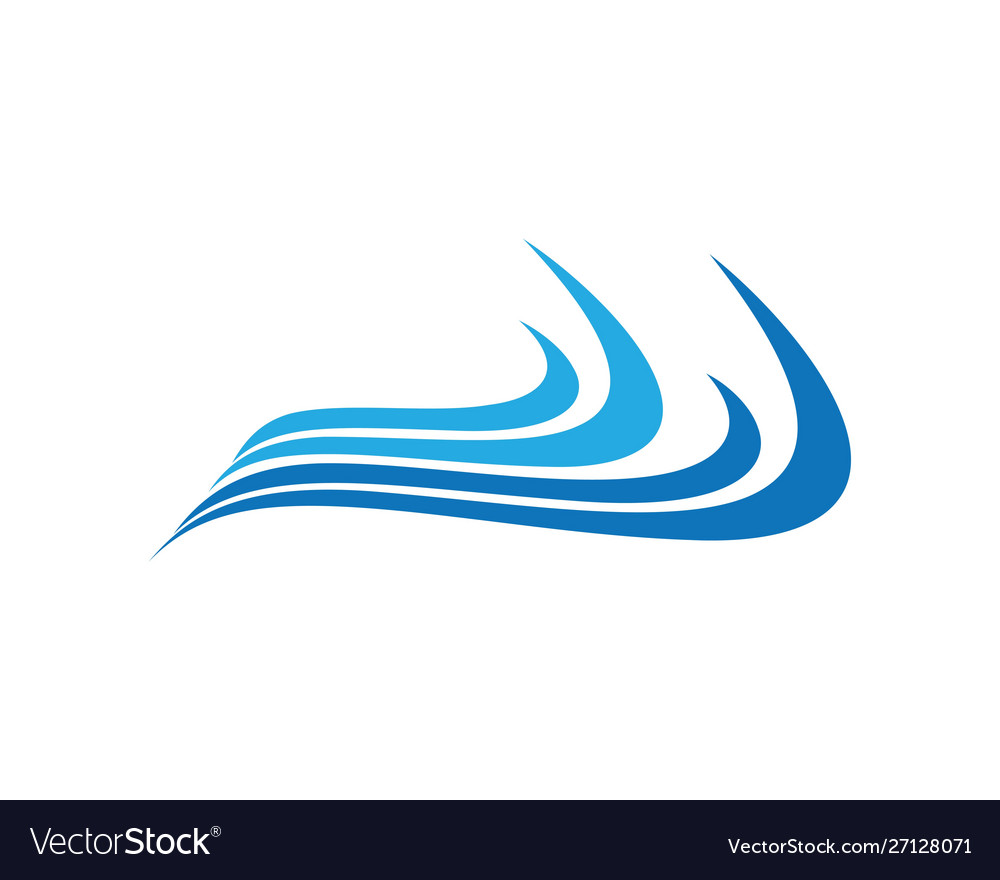 Water wave logo Royalty Free Vector Image - VectorStock