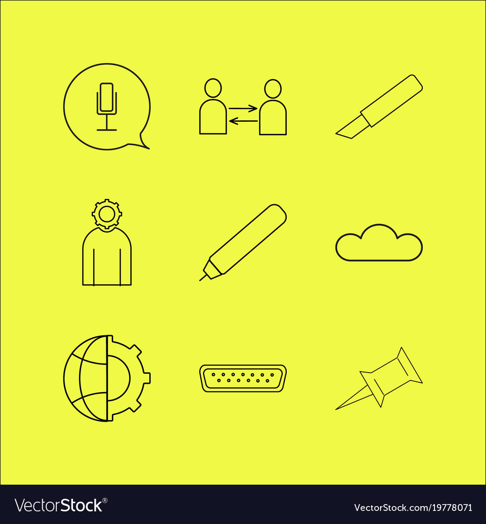 Web lineare Icon setzen einfache Umriss-Icons