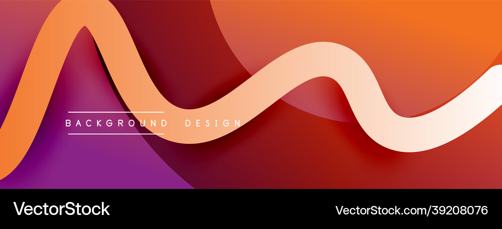 Abstract gradient background with wave line Vector Image