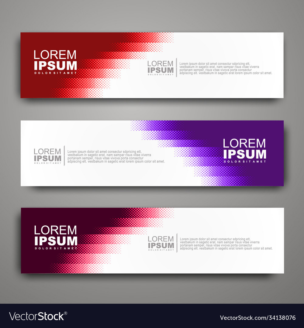 Abstract web banner design template with halftone vector image Abstract web banner design template with halftone