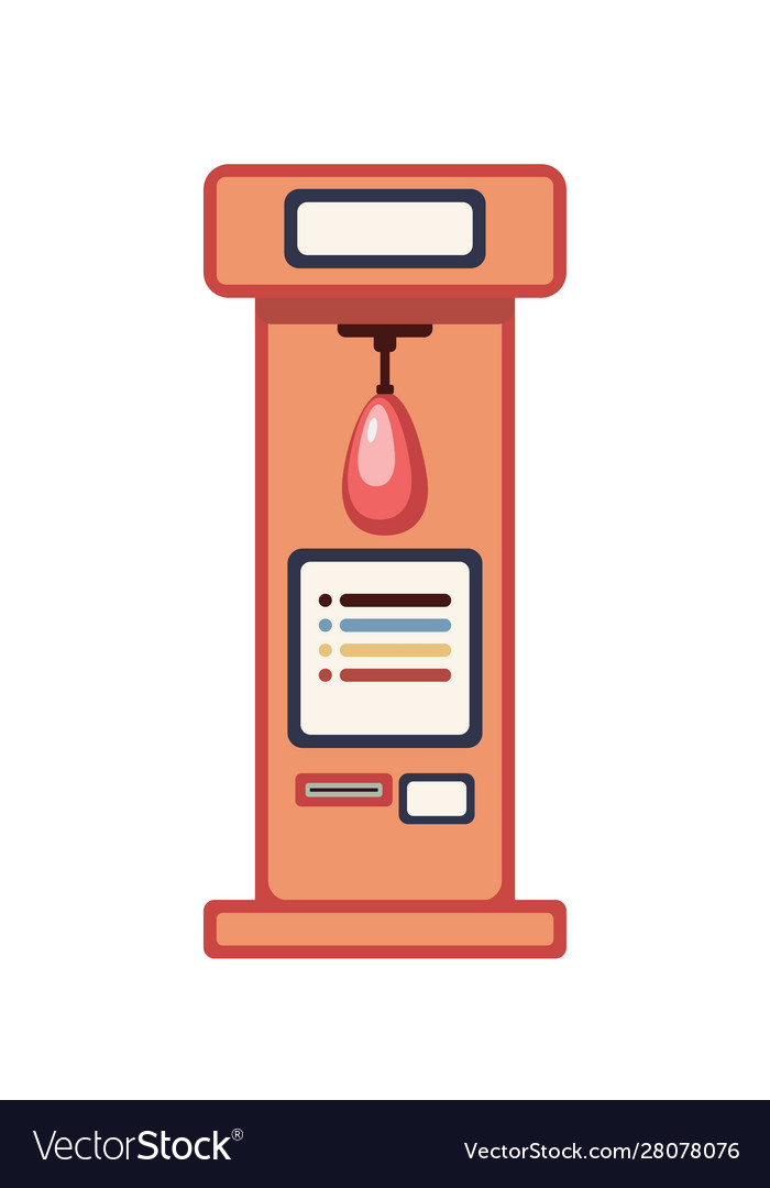 Arcade game machine flat Royalty Free Vector Image