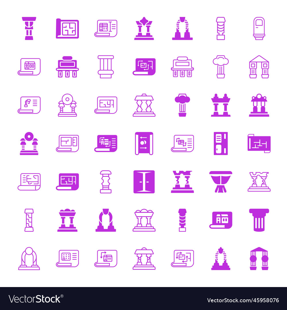 Architectural Icons Royalty Free Vector Image Vectorstock Architectural Icons Royalty Free Vector Image Vectorstock