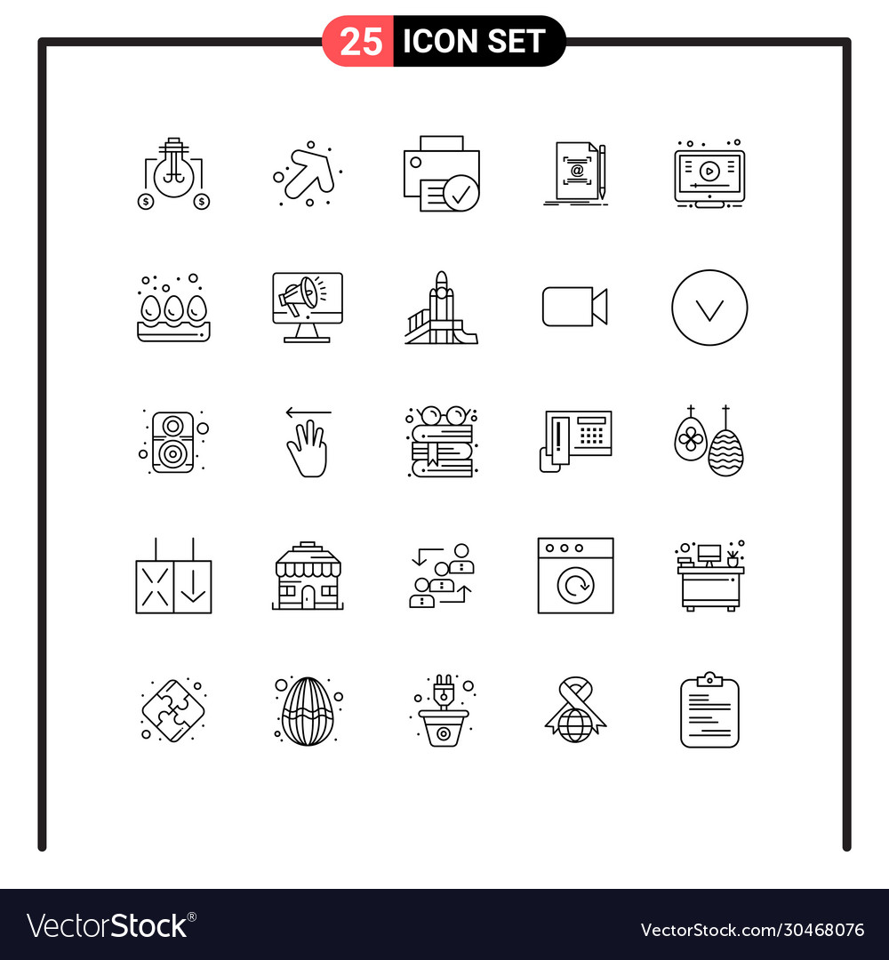 Editable line pack 25 simple lines learn