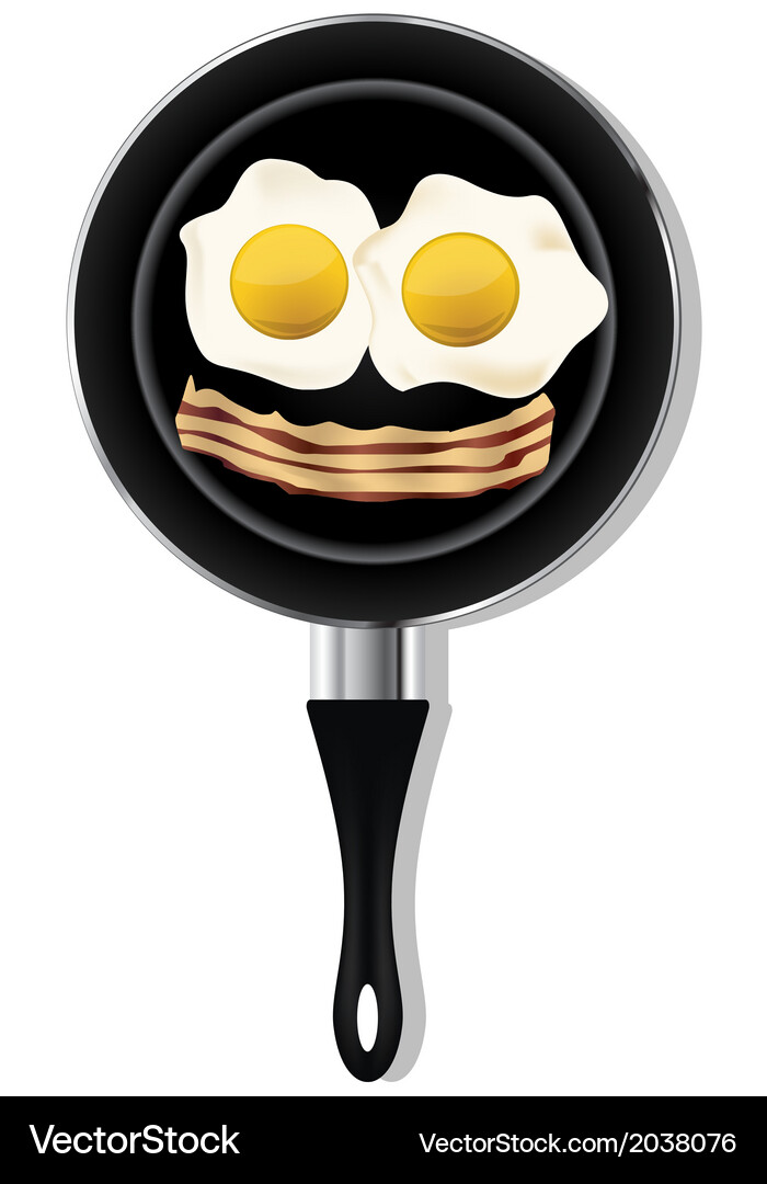 Fried eggs Royalty Free Vector Image - VectorStock