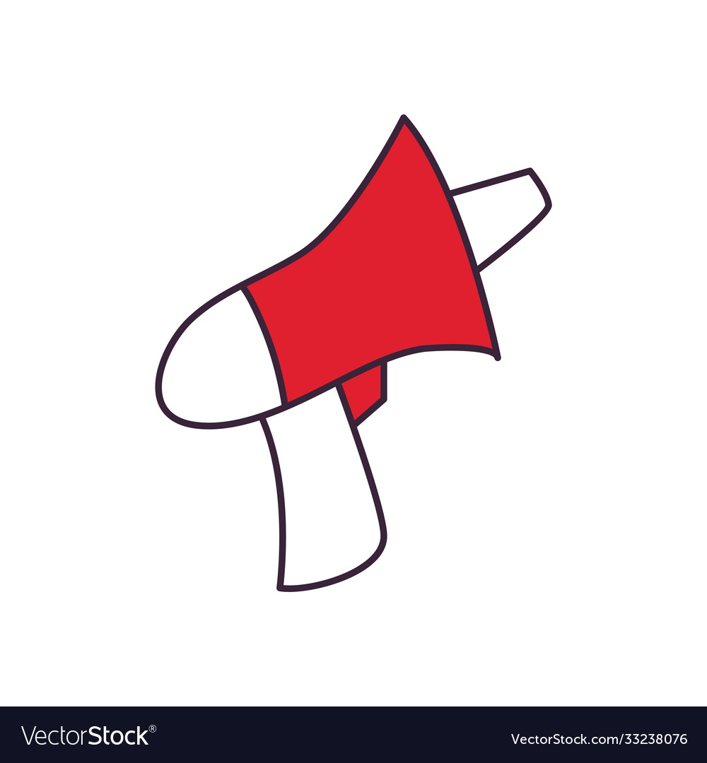 Megaphone line and fill style icon design