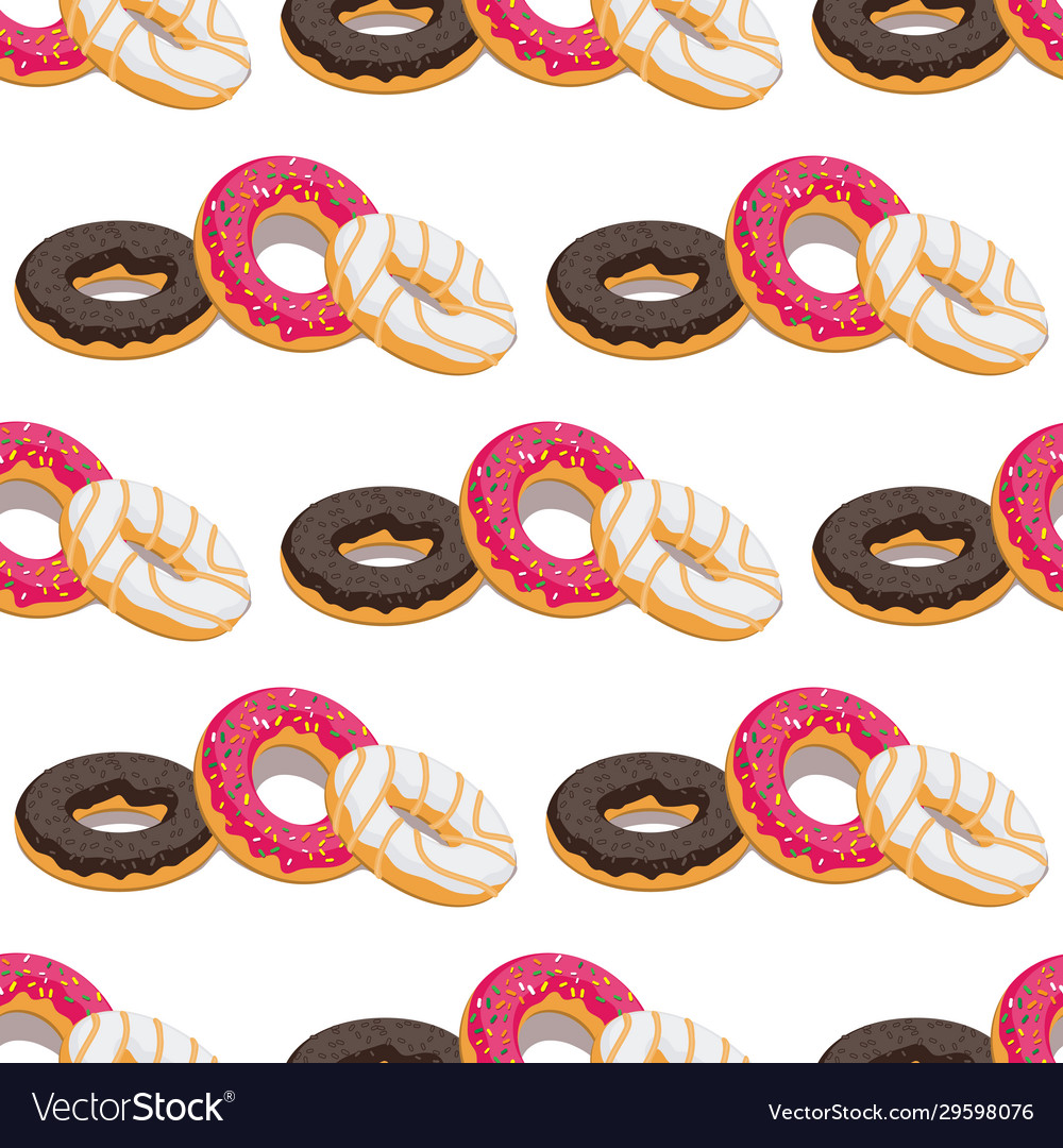 Seamless pattern with three different glazed