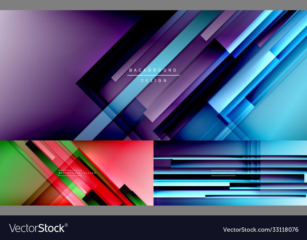 Set trendy dynamic simple fluid color gradient Vector Image Set trendy dynamic simple fluid color gradient
