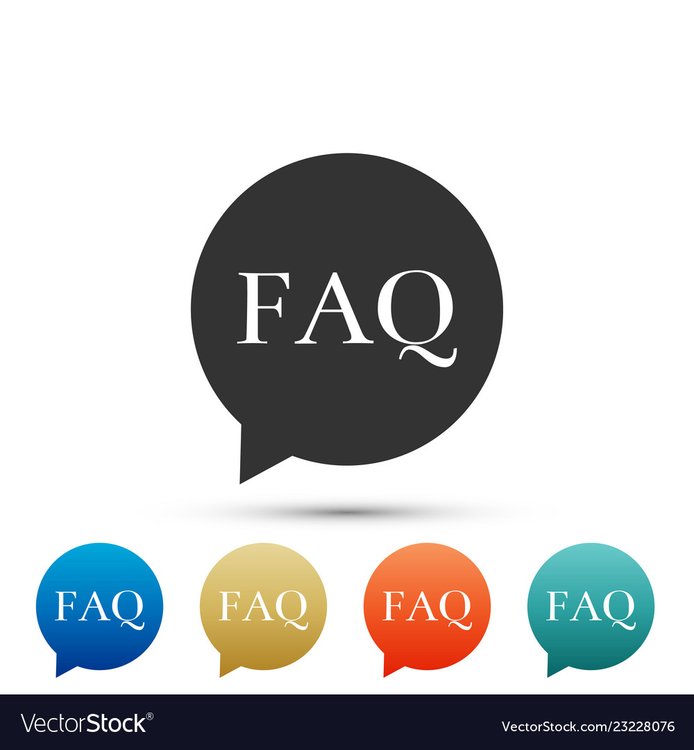 Speech bubble with text faq information icon vector image Speech bubble with text faq information icon