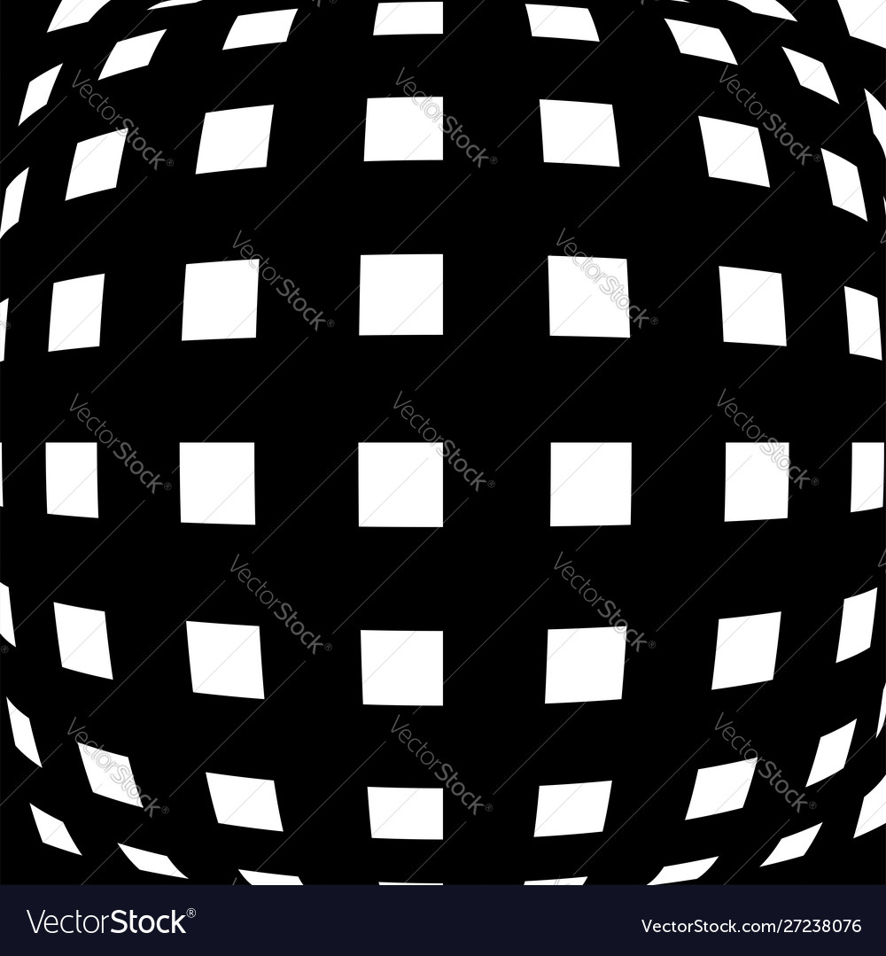 Spherical globe circular distort effect pattern