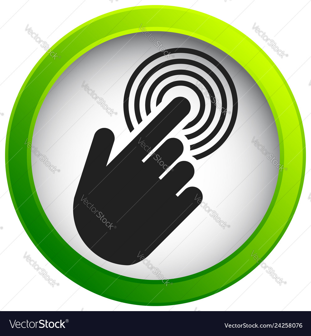 Tapping touchscreen on interface mobile phone icon Vector Image Tapping touchscreen on interface mobile phone icon