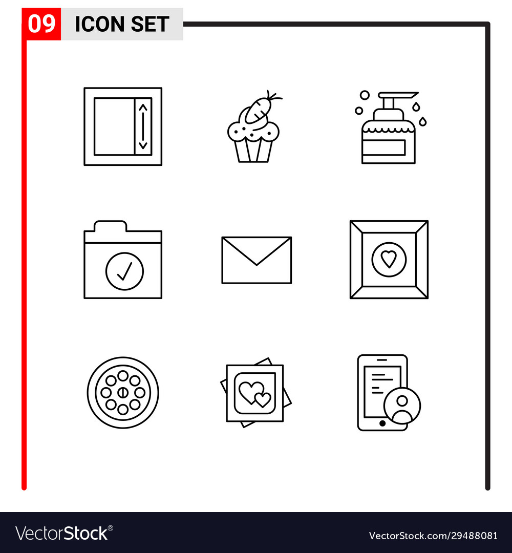 9 general icons for website design print