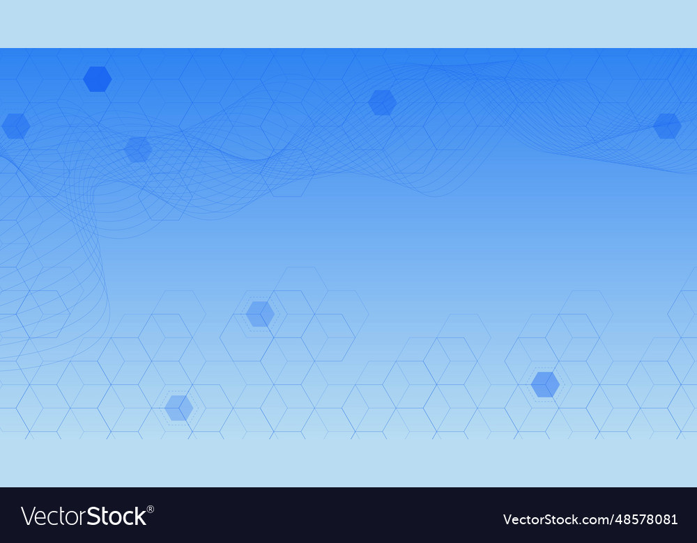 Abstract molecular structure with hexagon pattern Vector Image Abstract molecular structure with hexagon pattern