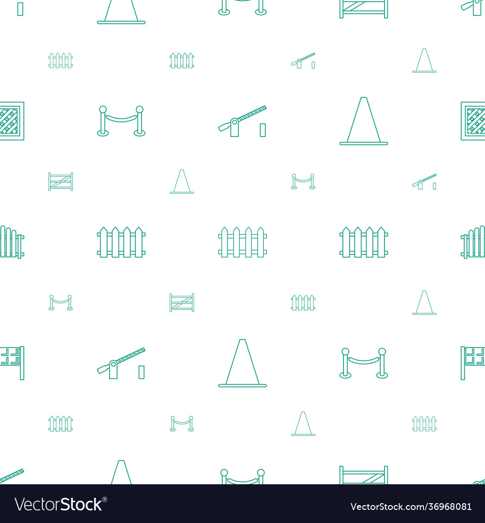 Barrier icons pattern seamless white background