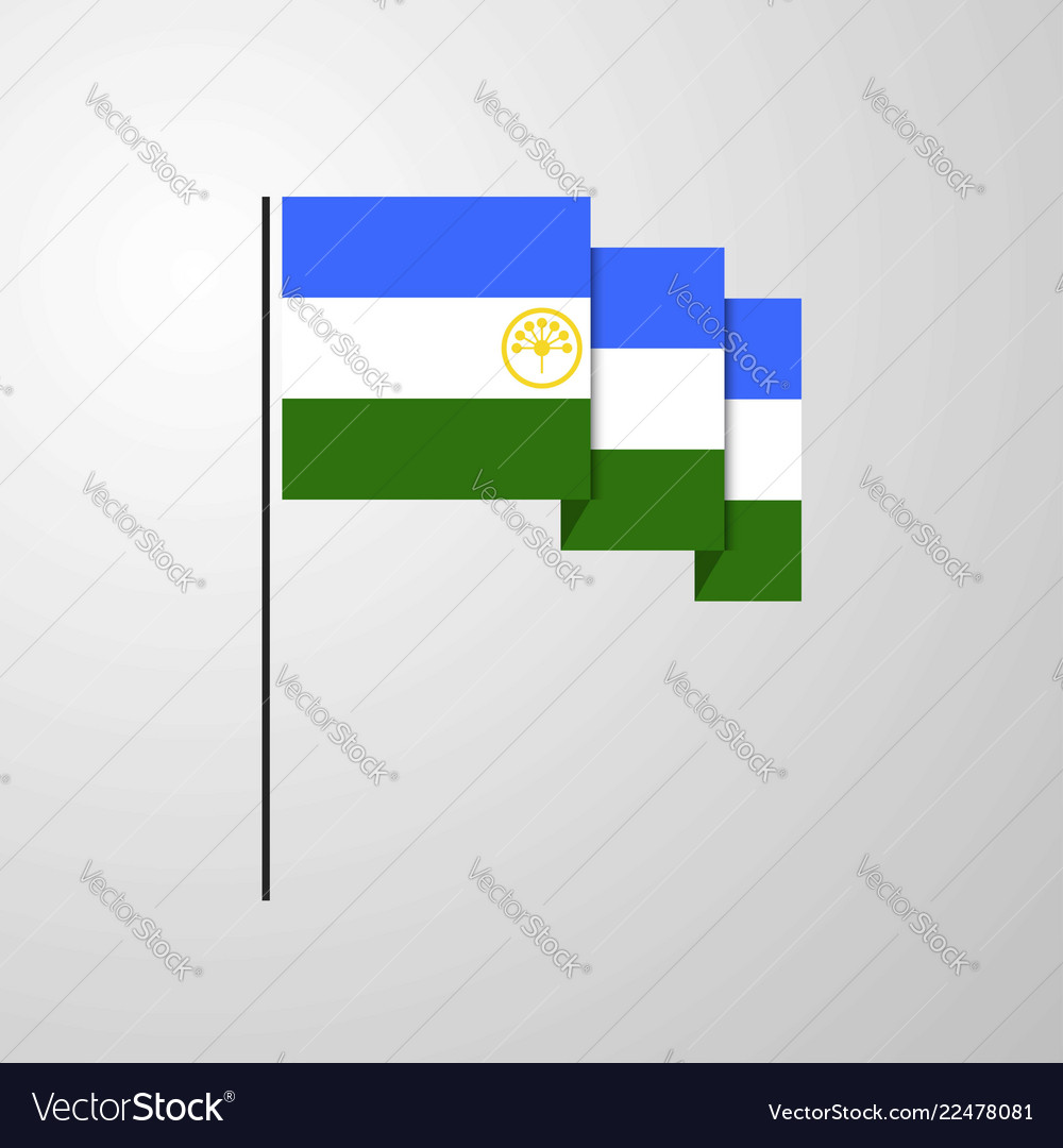 Bashkortostan waving flag creative background