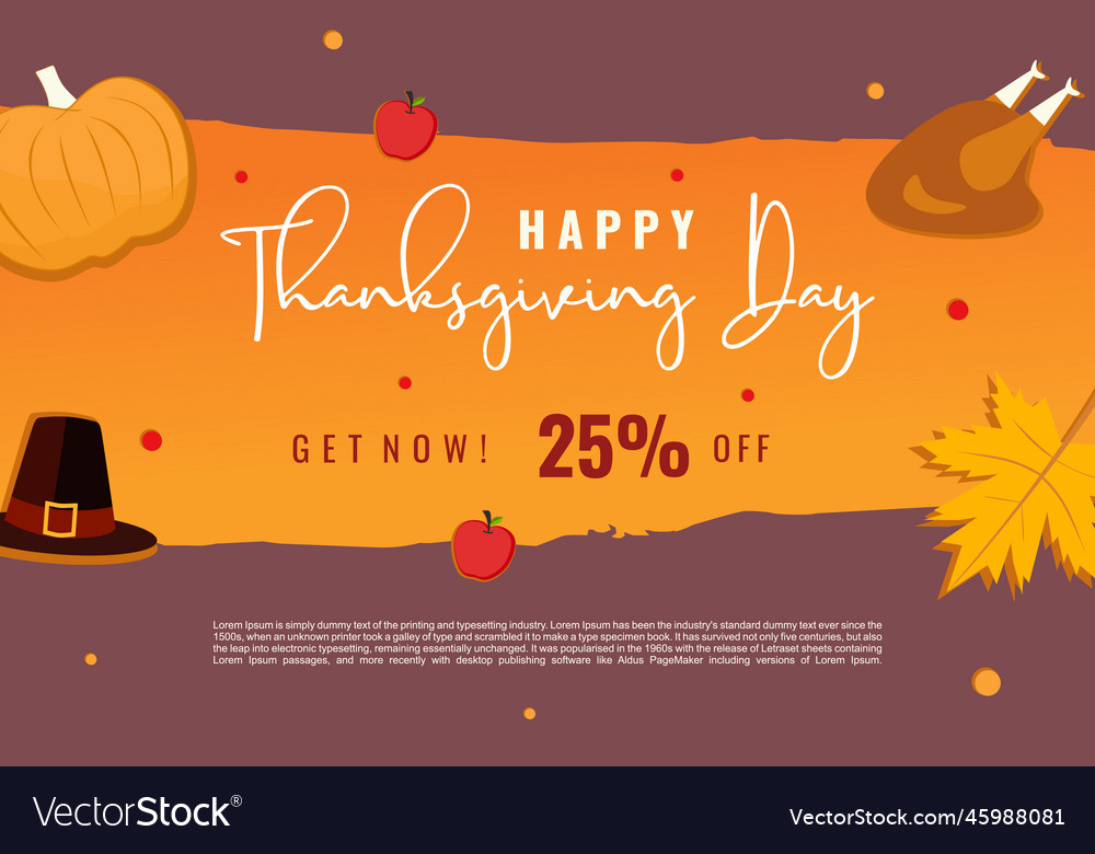 Calligraphy of thanksgiving day sale banner Vector Image