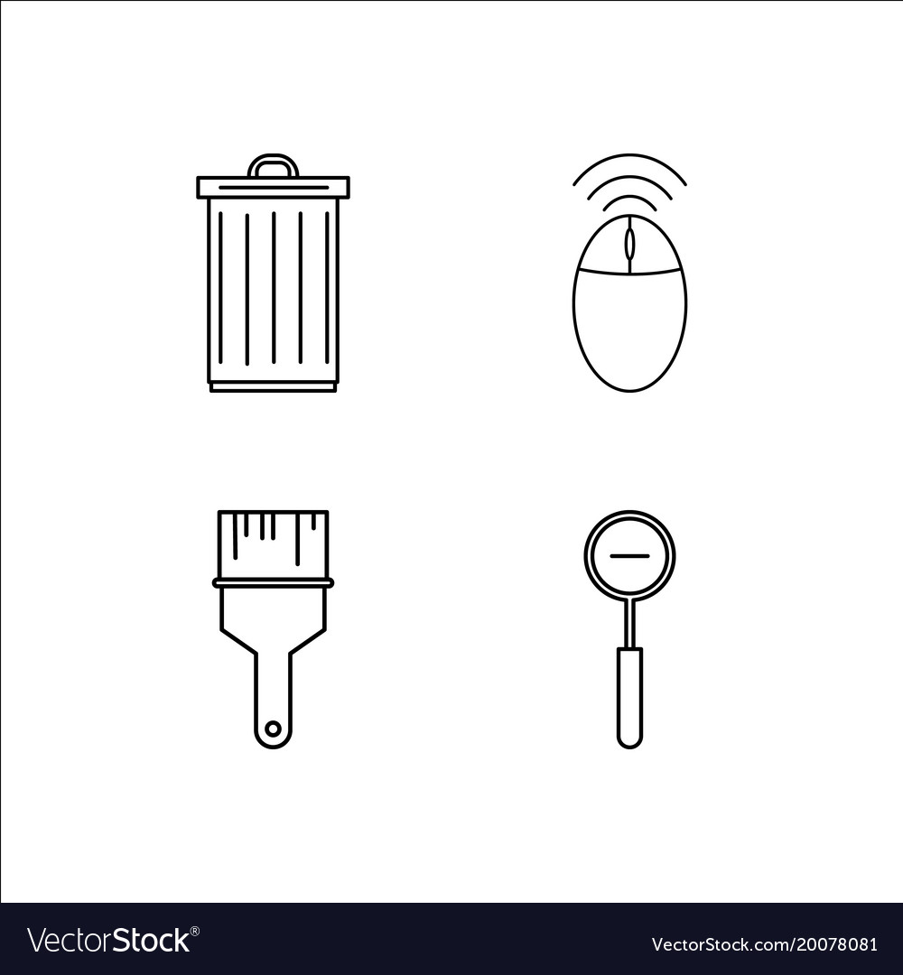 Design and studio simple linear icon setsimple