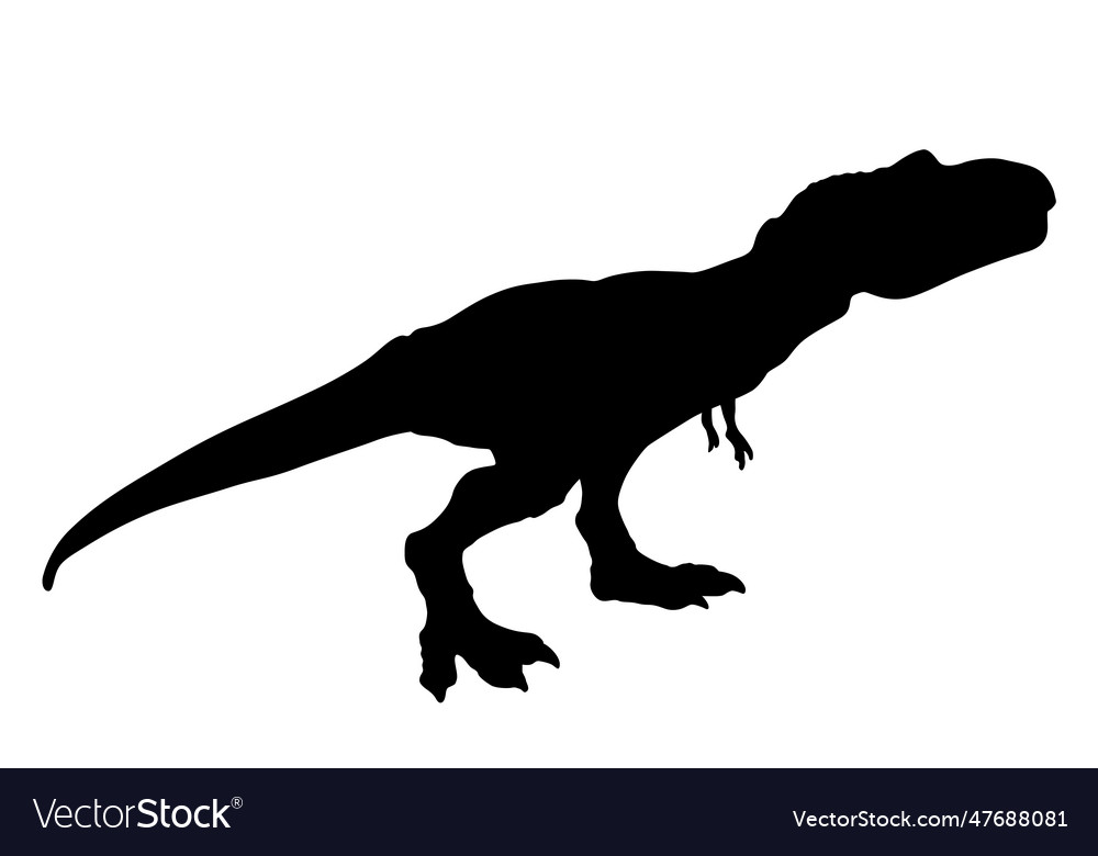 Dinosaur silhouette isolated on white background Vector Image