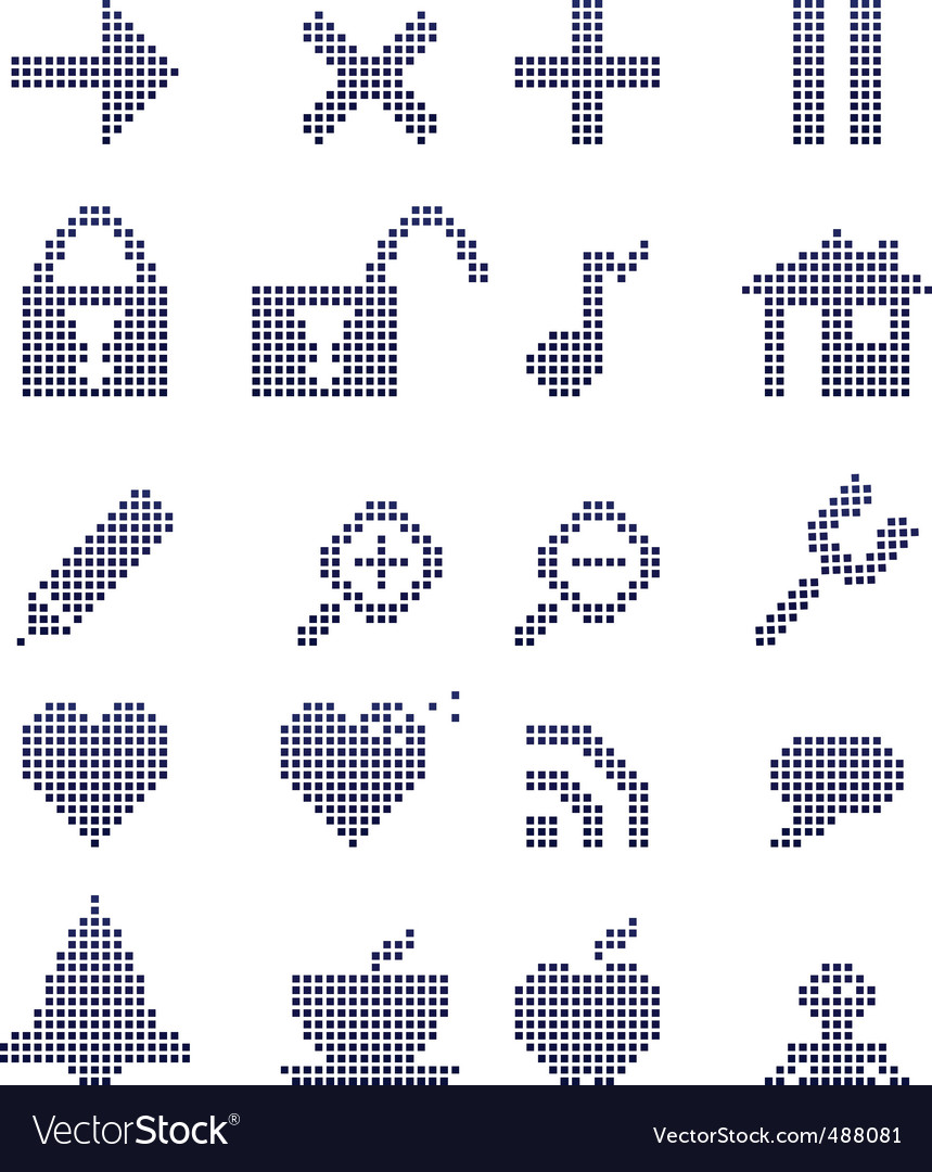 Dotted Toolbar Icons Set