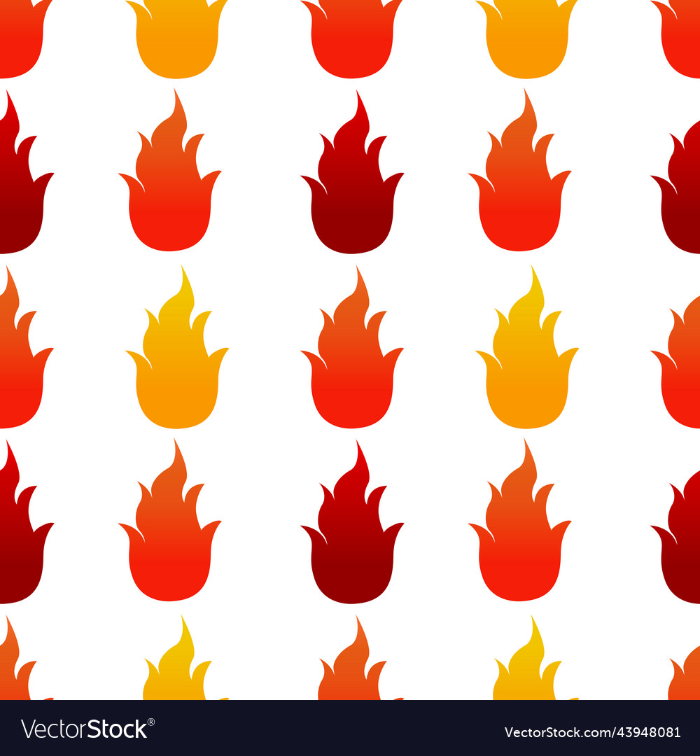 Fire seamless pattern with color gradation Vector Image