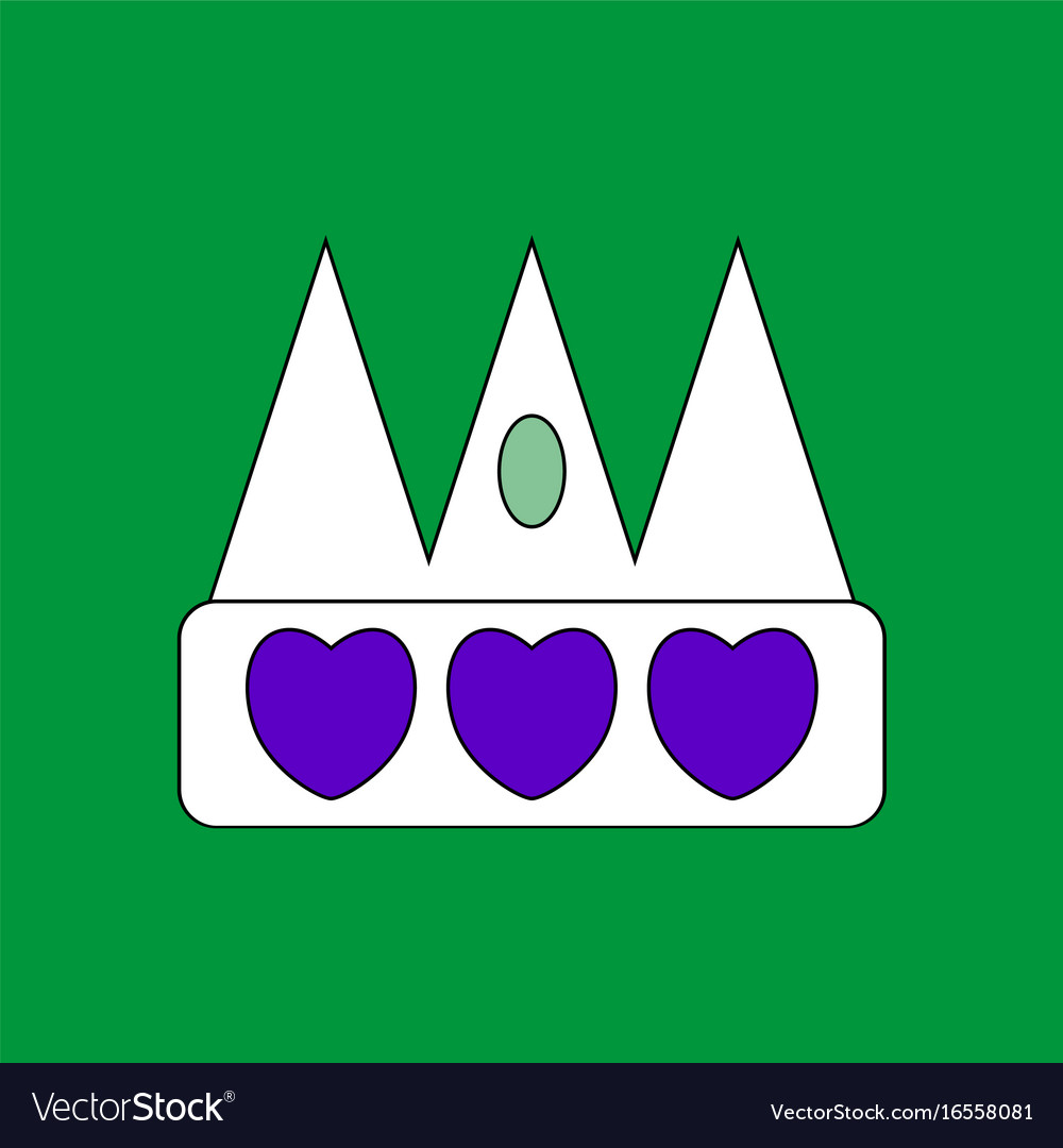 Flat icon design collection crown silhouette