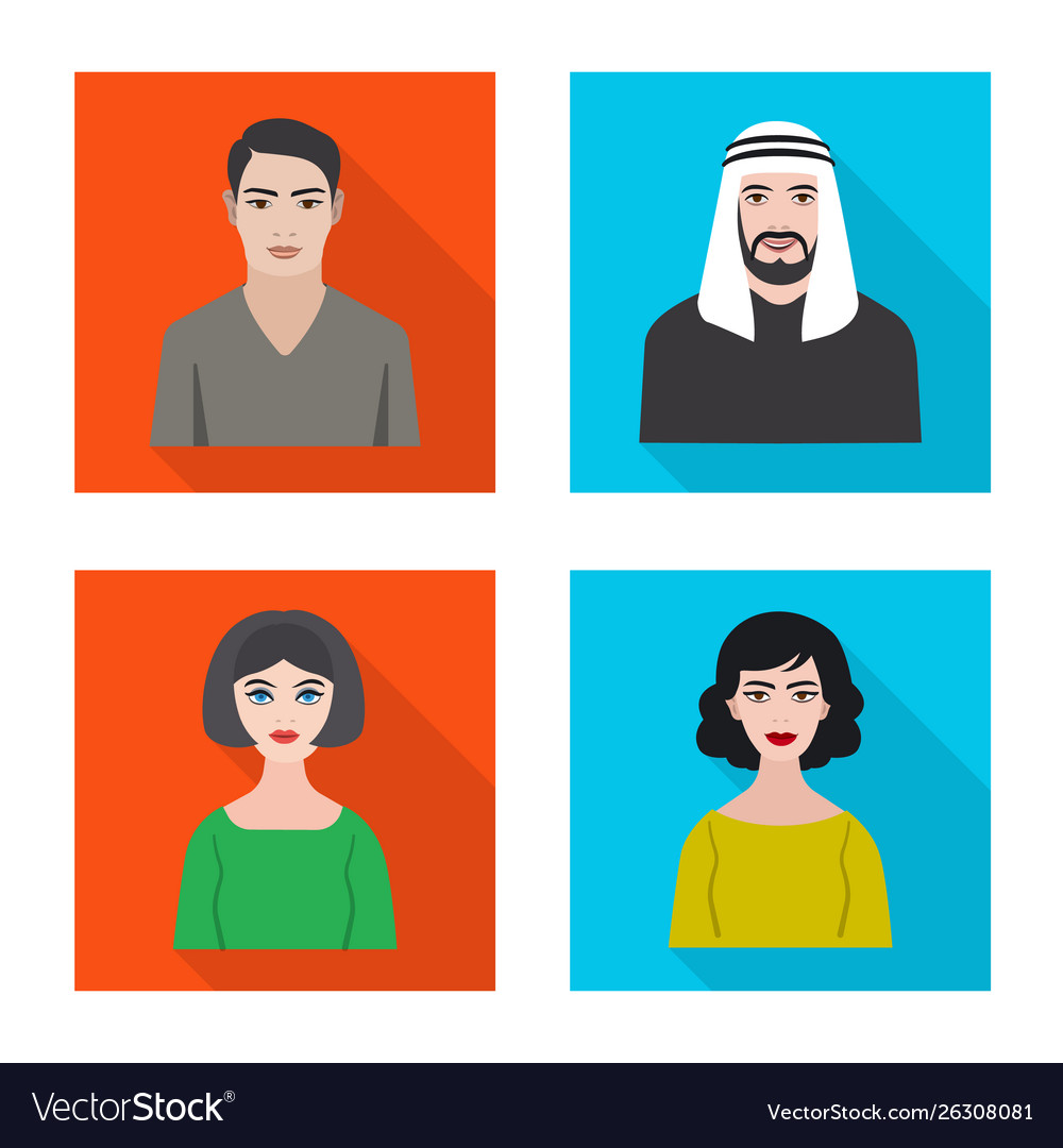 Isolated object profile and portrait sign Vector Image Isolated object profile and portrait sign